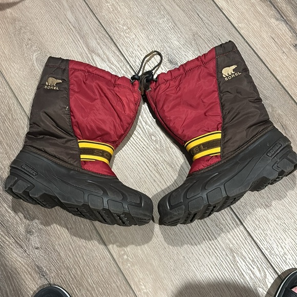 Sorel Men's Winter Snow Boots with Warm Lining NY1799-228 in Brown/Maroon  Sz 5 - Picture 3 of 9